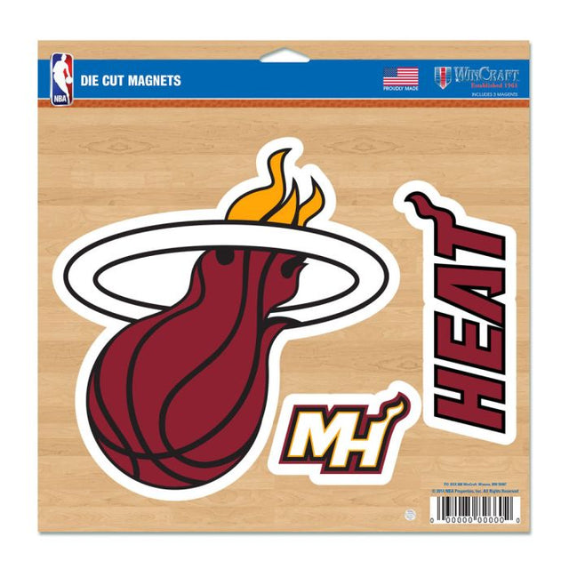 Imán de vinilo de los Miami Heat de 11" x 11"