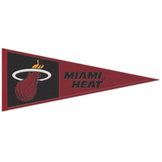 Banderín de lana de los Miami Heat de 13" x 32"