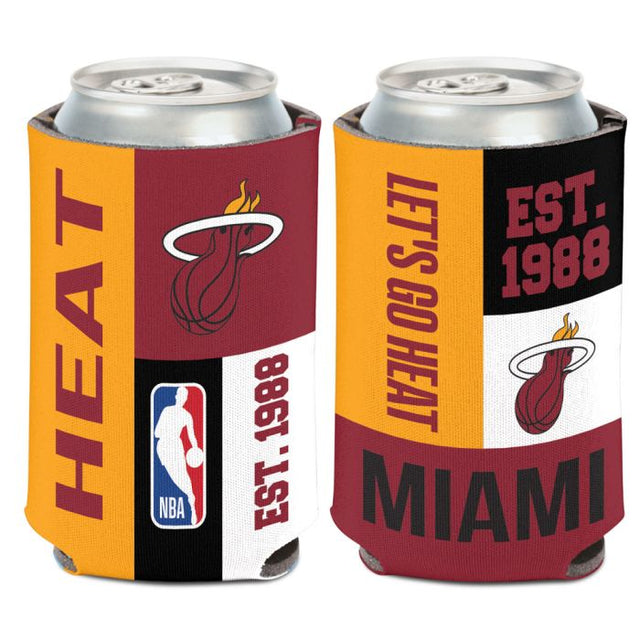 Enfriador de latas con bloques de colores de Miami Heat, 12 oz.