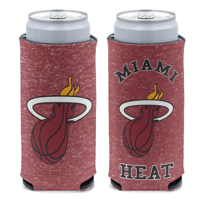 Enfriador de latas delgado de 12 oz de color jaspeado de Miami Heat