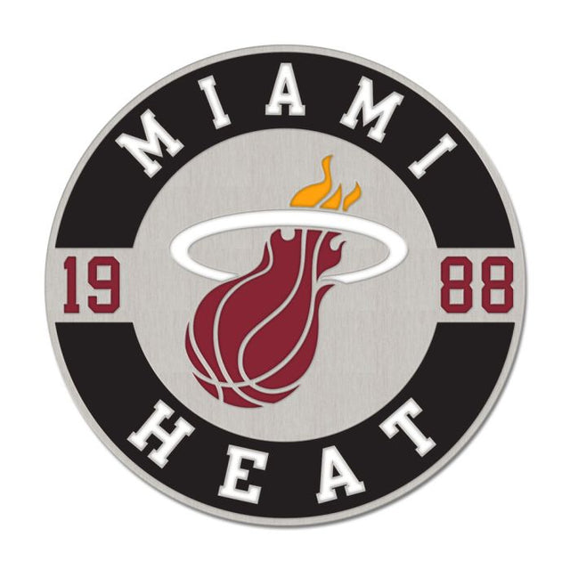 Tarjeta de joyería con pin esmaltado de colección de Miami Heat