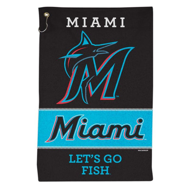 Toalla deportiva de 16 x 25 de los Miami Marlins