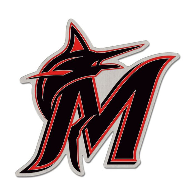 Miami Marlins Black / Orange Collector Enamel Pin Jewelry Card