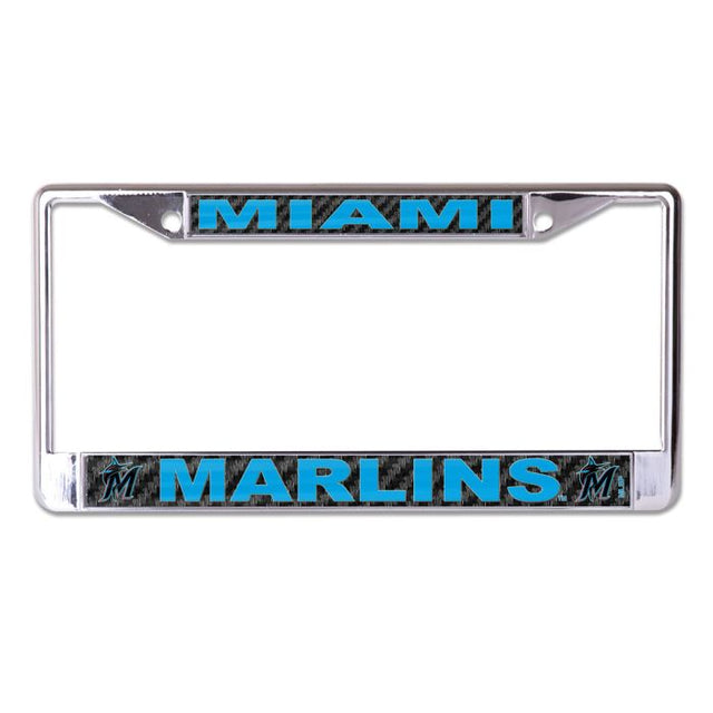 Miami Marlins CARBON Lic Plt Frame S/L Printed