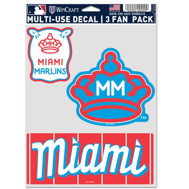 Miami Marlins City Multi Use 3 Fan Pack