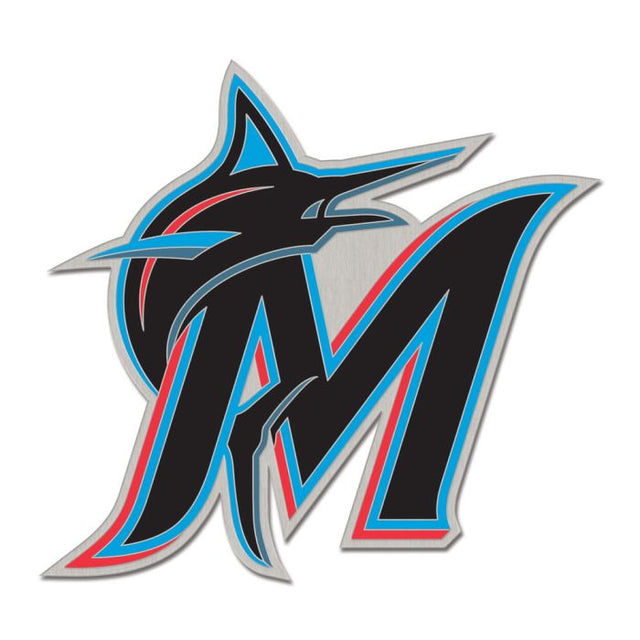 Tarjeta de joyería con pin esmaltado de colección de los Miami Marlins