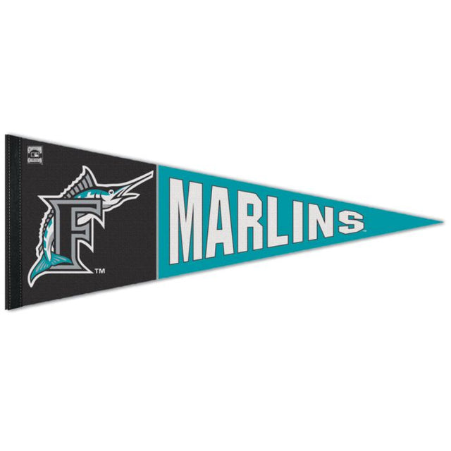 Banderín premium de los Miami Marlins/Cooperstown de 12" x 30"