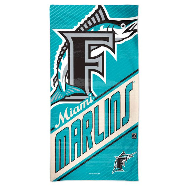 Toalla de playa Spectra de los Miami Marlins/Cooperstown de 30" x 60"