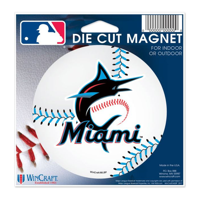 Miami Marlins Die Cut Magnet 4.5" x 6"