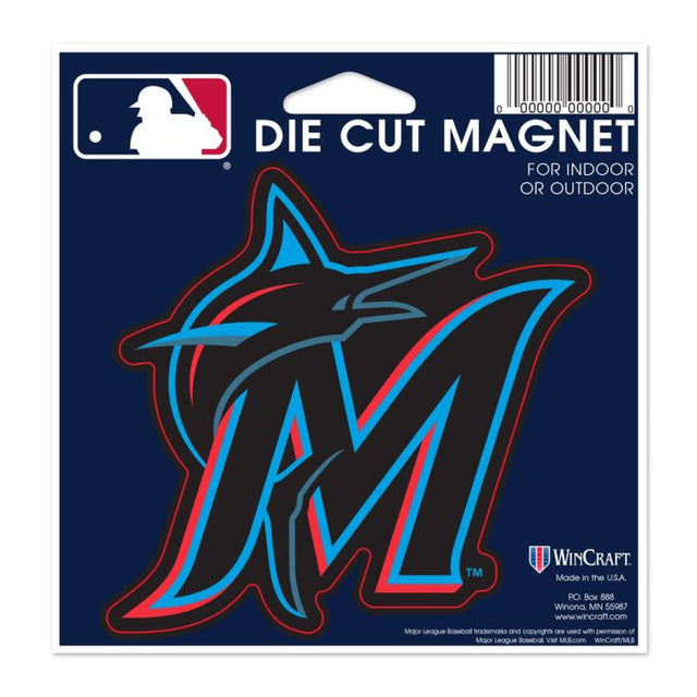 Miami Marlins Die Cut Magnet 4.5" x 6"