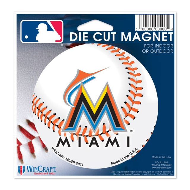 Miami Marlins Die Cut Magnet 4.5" x 6"