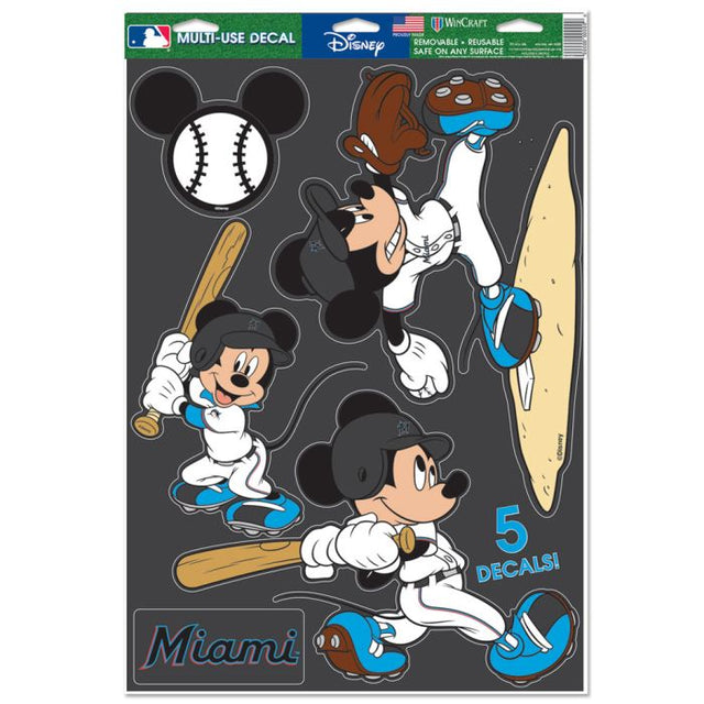 Miami Marlins / Disney Mickey Mouse Multi-Use Decal 11" x 17"