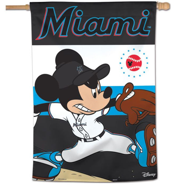 Miami Marlins / Disney Mickey Mouse Vertical Flag 28" x 40"