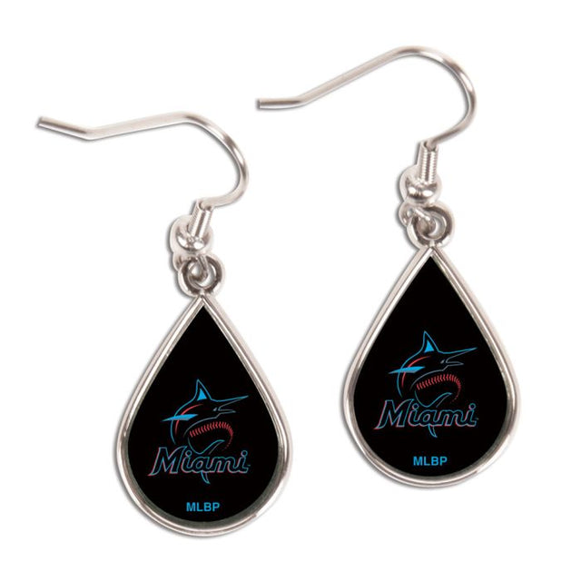 Miami Marlins Earrings Jewelry Carded Tear Drop