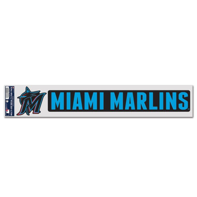 Calcomanías para fanáticos de los Miami Marlins de 3" x 17"