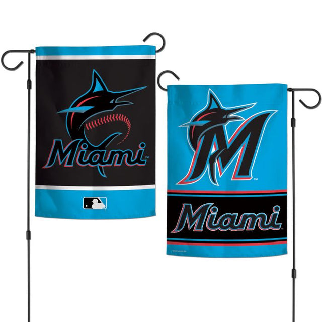 Banderas de jardín de los Miami Marlins, de 2 lados, 12,5" x 18"