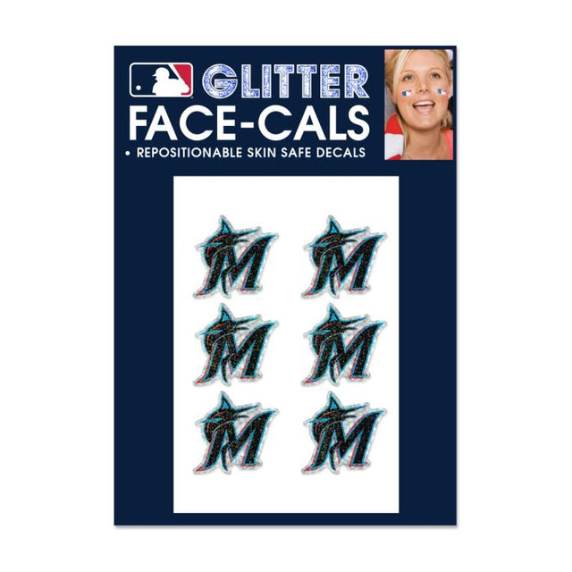 Miami Marlins Glitter Tattoo 6 Pack