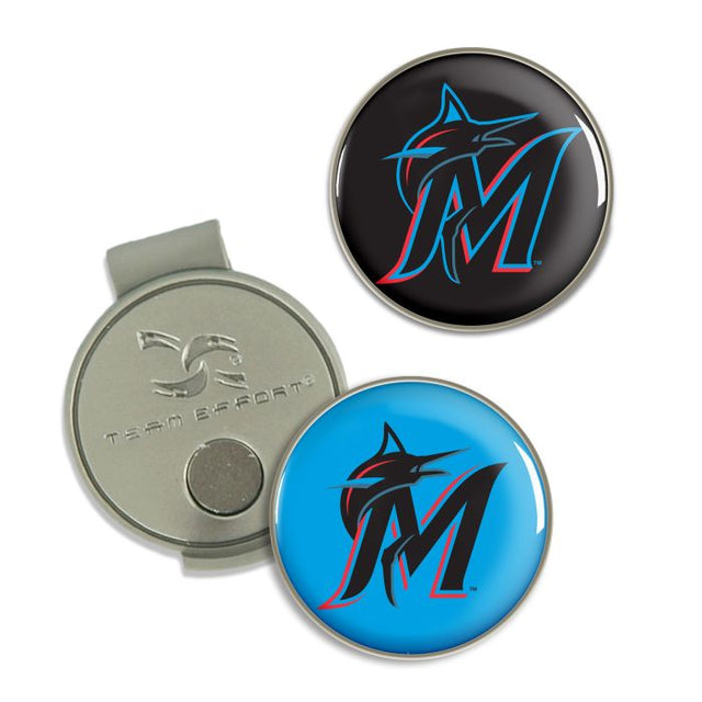 Clip para gorra y marcadores de los Miami Marlins