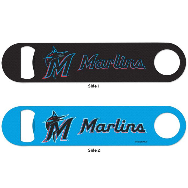 Miami Marlins Metal Bottle Opener 2 Sided