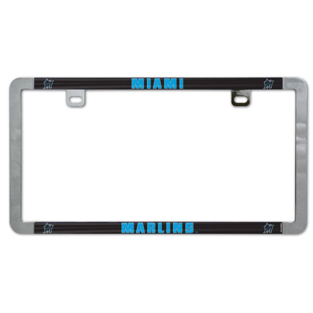 Miami Marlins Metal Lic. Plate Frame Slim