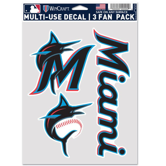 Miami Marlins Multi Use 3 Fan Pack