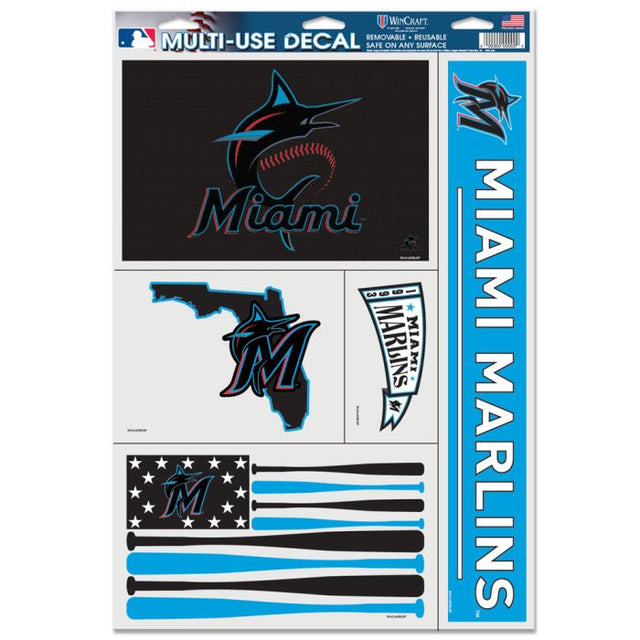 Miami Marlins Multi Use Decal 11" x 17"