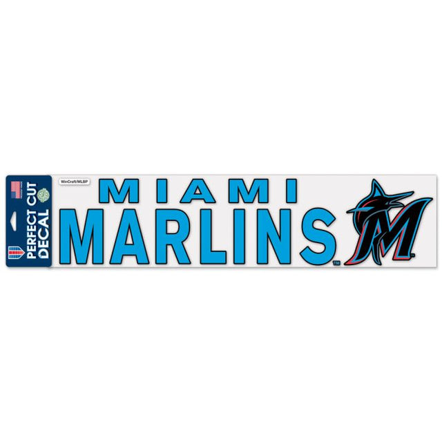 Calcomanías de corte perfecto de los Miami Marlins, 4" x 17"