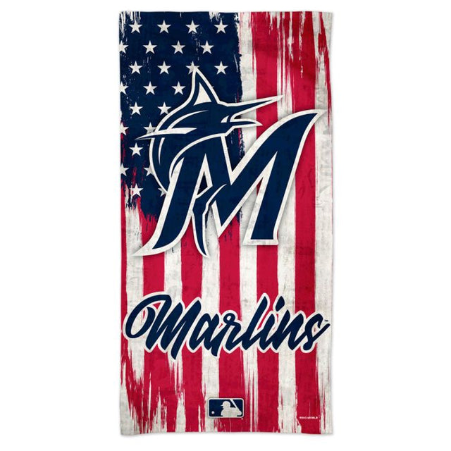 Toalla de playa Spectra de los Miami Marlins de 30" x 60"