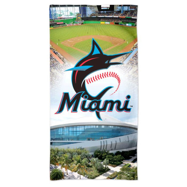 Toalla de playa Spectra del estadio de los Miami Marlins, 30" x 60"