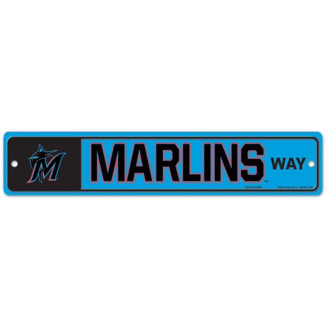 Letrero de calle/zona de los Miami Marlins de 3,75" x 19"