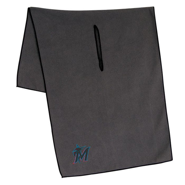 Miami Marlins Towel - Grey Microfiber 19" x 41"