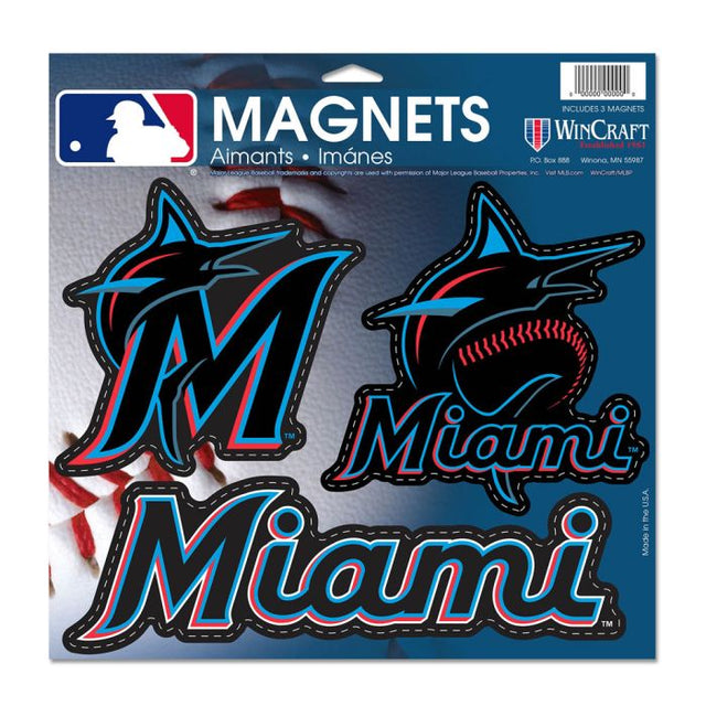 Imán de vinilo de los Miami Marlins de 11" x 11"