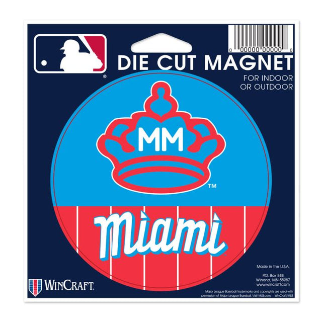 Miami Marlins city Die Cut Magnet 4.5" x 6"