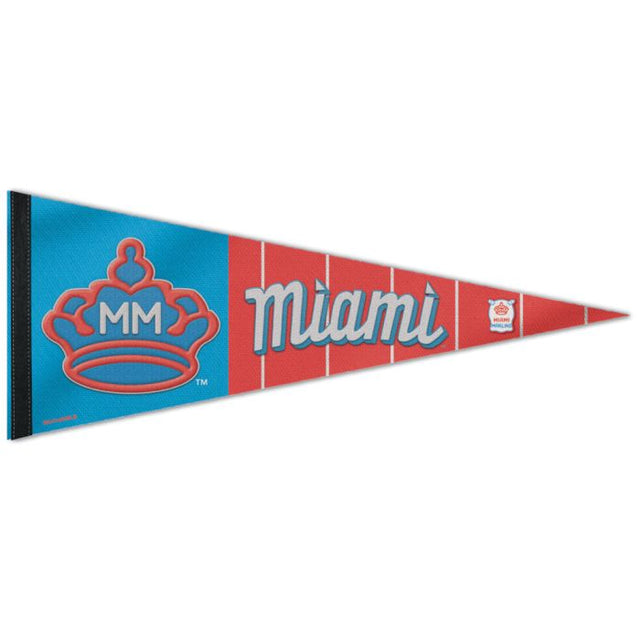 Banderín de la ciudad de los Miami Marlins de 12" x 30"