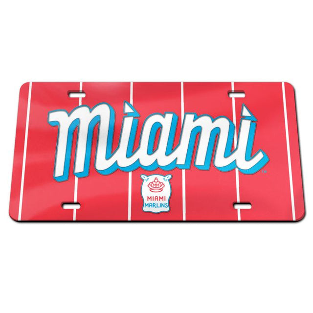 Placa de matrícula acrílica especial de la ciudad de Miami Marlins