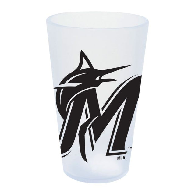 Vaso de pinta de silicona de 16 oz con forma de carámbano de los Miami Marlins