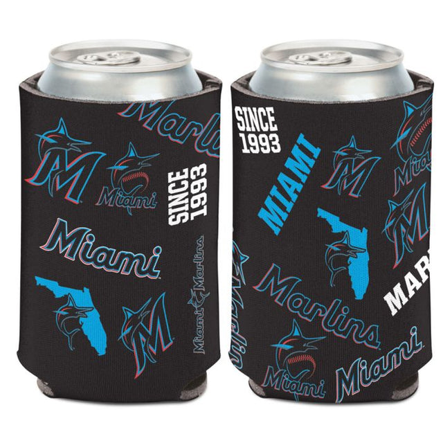 Enfriador de lata con logo de los Miami Marlins, 12 oz.