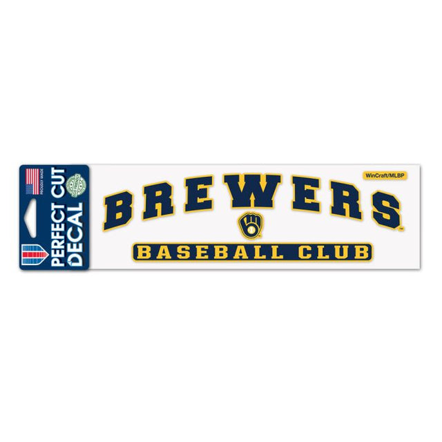 Calcomanías de corte perfecto ARCH de Milwaukee Brewers de 3" x 10"