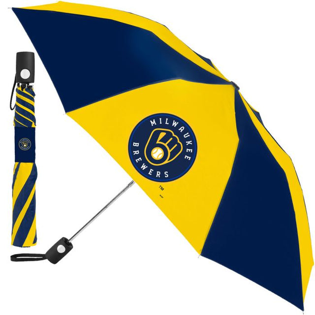 Milwaukee Brewers Auto Folding Umbrella