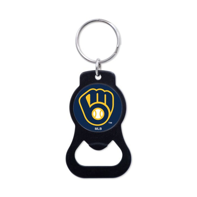 Milwaukee Brewers Black Bottle Opener Key Ring