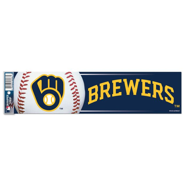 Tira de parachoques de los Milwaukee Brewers de 3" x 12"