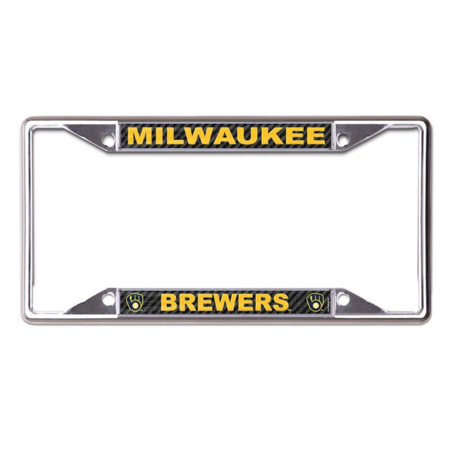 Milwaukee Brewers CARBON Lic Plt Frame S/S Printed