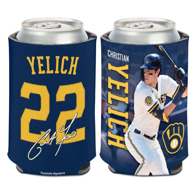 Enfriador de latas de 12 onzas de los Milwaukee Brewers Christian Yelich