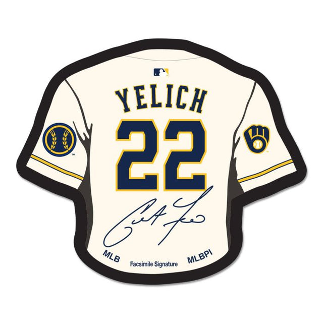 Tarjeta de joyería con pin de colección de los Milwaukee Brewers de Christian Yelich