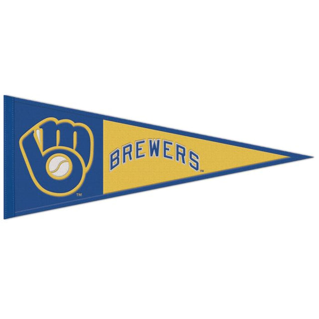 Banderín de lana de los Milwaukee Brewers/Cooperstown de 13" x 32"