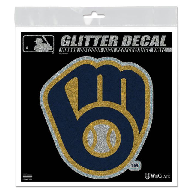 Milwaukee Brewers Decal Glitter 6" x 6"