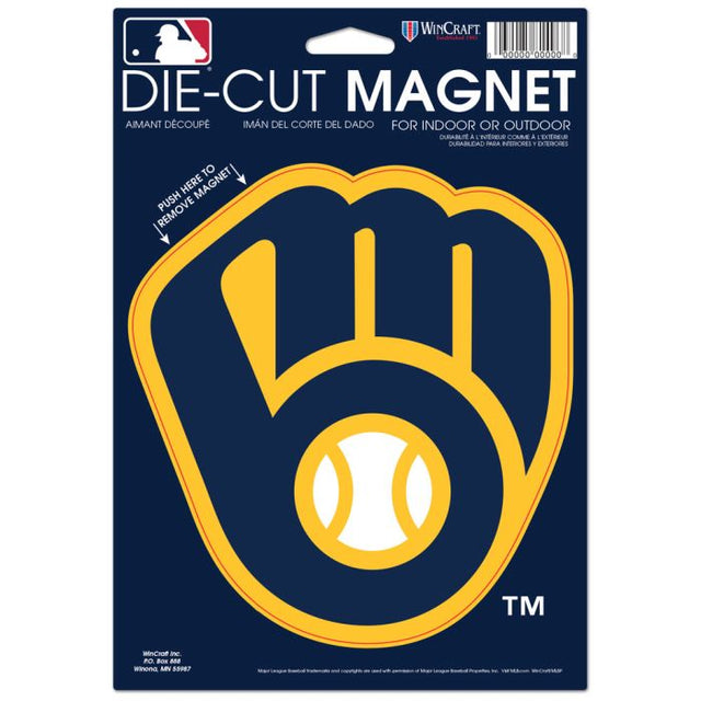 Milwaukee Brewers Die Cut Logo Magnet 6.25" x 9"