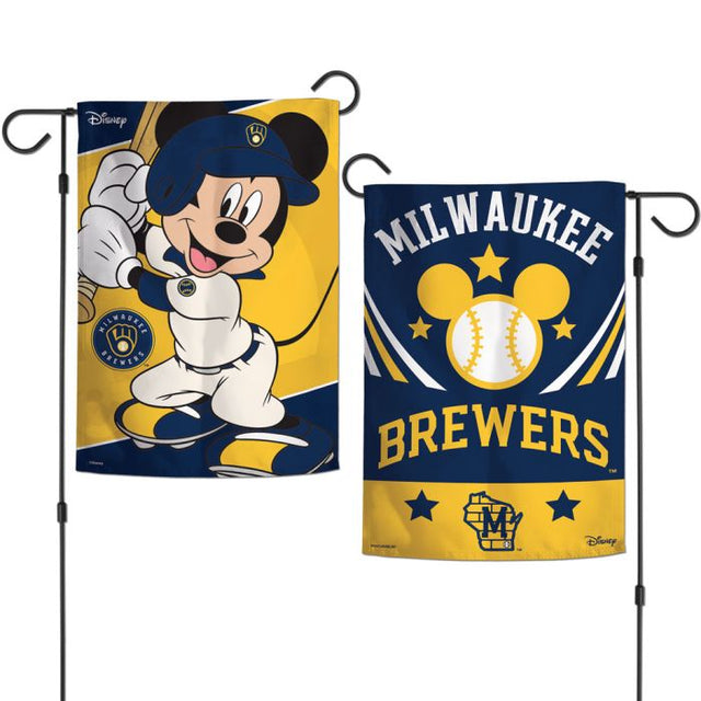 Milwaukee Brewers / Disney Mickey Mouse Garden Flags 2 sided 12.5" x 18"