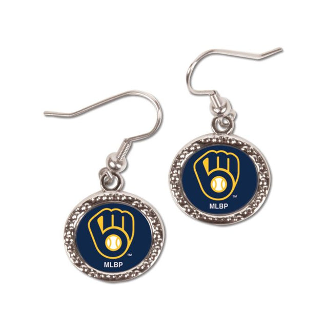 Milwaukee Brewers Earrings Jewelry Carded Round