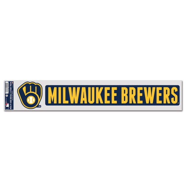 Calcomanías para fanáticos de los Milwaukee Brewers de 3" x 17"